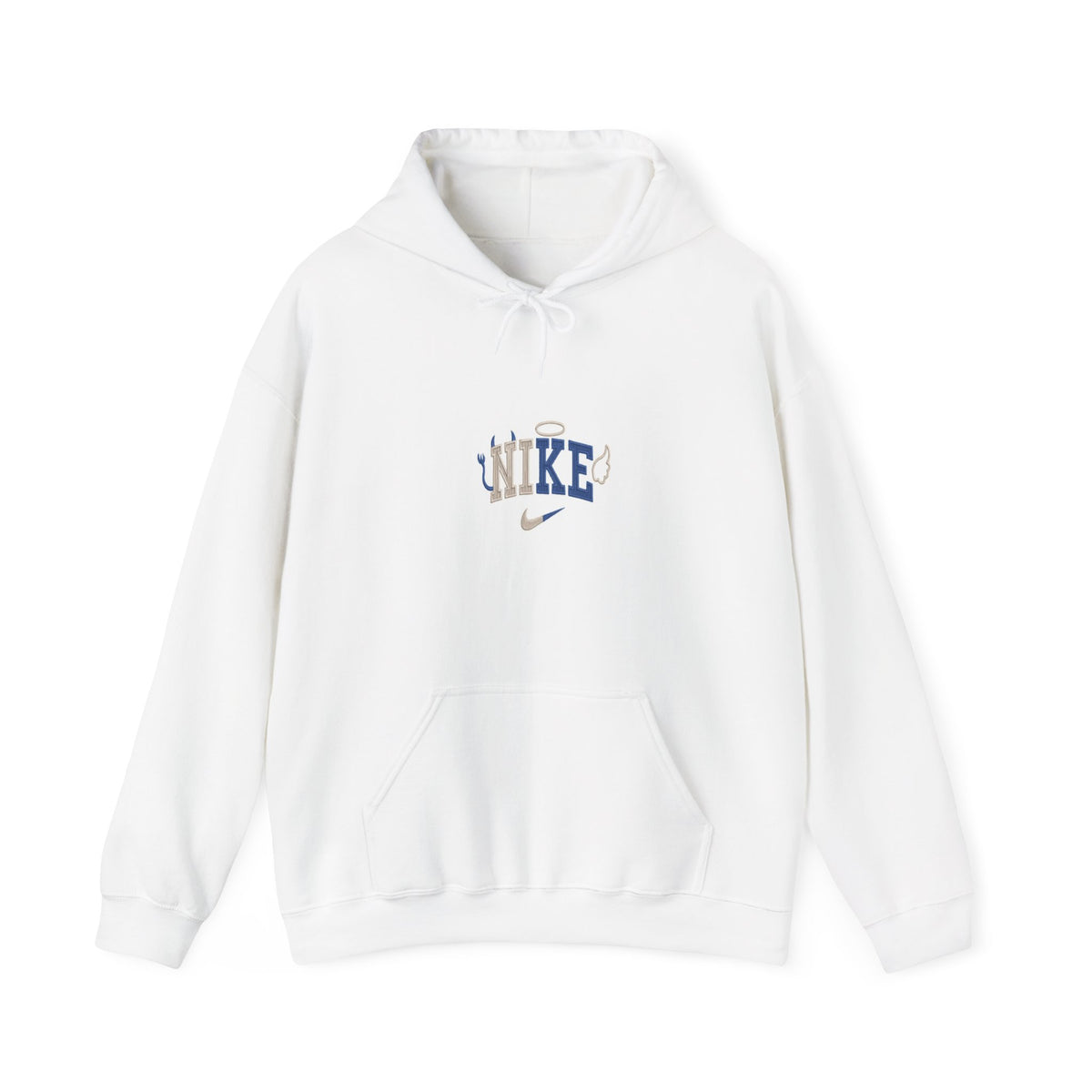 Nike-Inspired Swoosh Logo Hooded Sweatshirt
