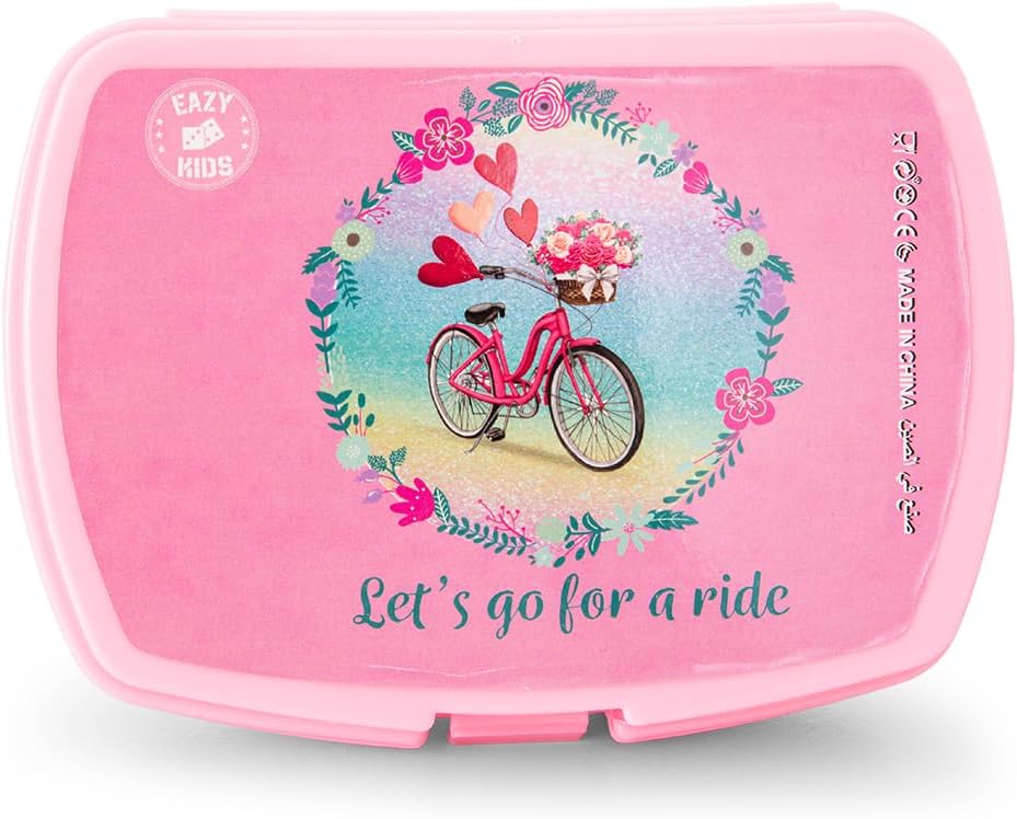 Eazy Kids 17” Trolley School Bag Value Pack 5-in-1 with Wheels – Backpack, Lunch Bag, Water Bottle, Lunch Box & Pencil Case, Pink
