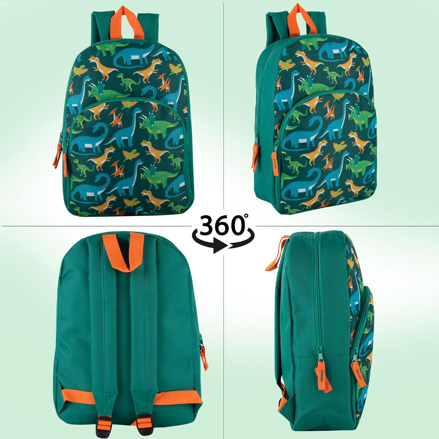 Trail maker 15 Inch Kids Backpacks for Boys & Girls | Preschool, Kindergarten, Elementary School Backpacks with Adjustable, Padded Straps (Prehistoric Pals)