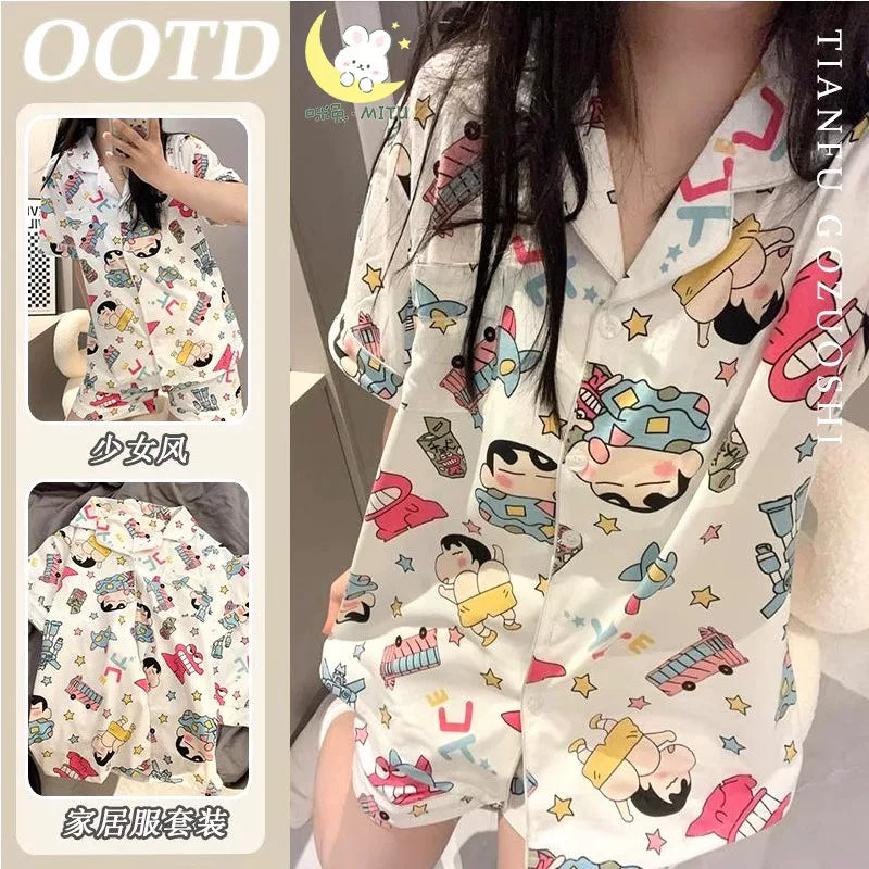 Crayon Shin-chan Girls Pajama Set 2026 Summer