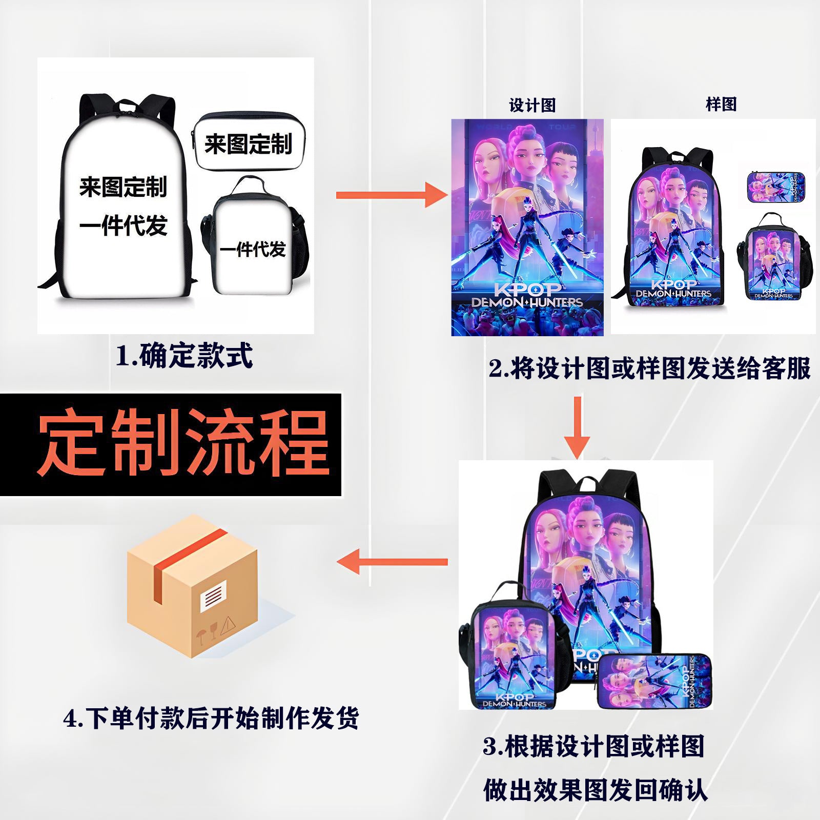 Cross-border Jurassic Bag for Middle School Students Large Capacity