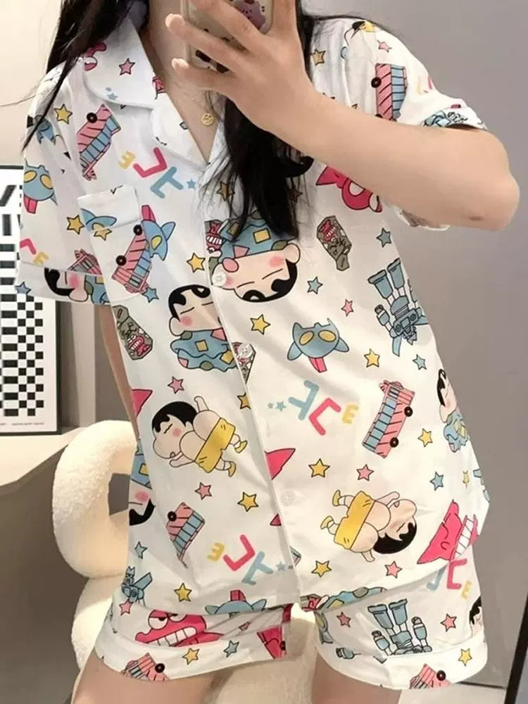 Crayon Shin-chan Girls Pajama Set 2026 Summer