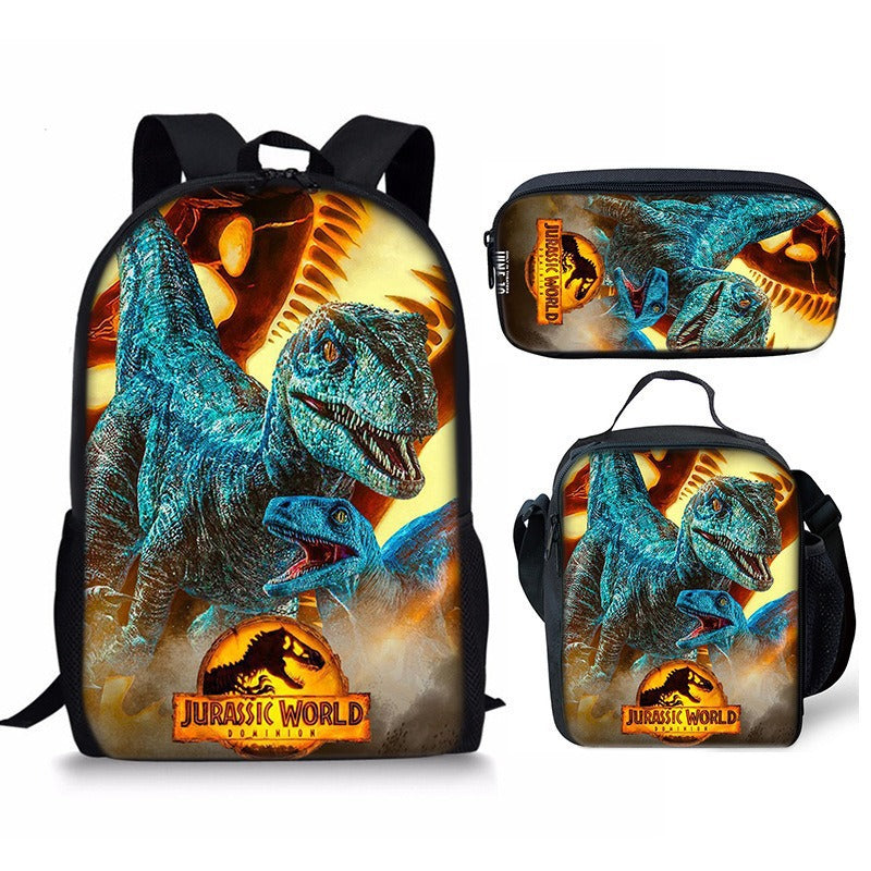 Cross-border Jurassic Bag for Middle School Students Large Capacity