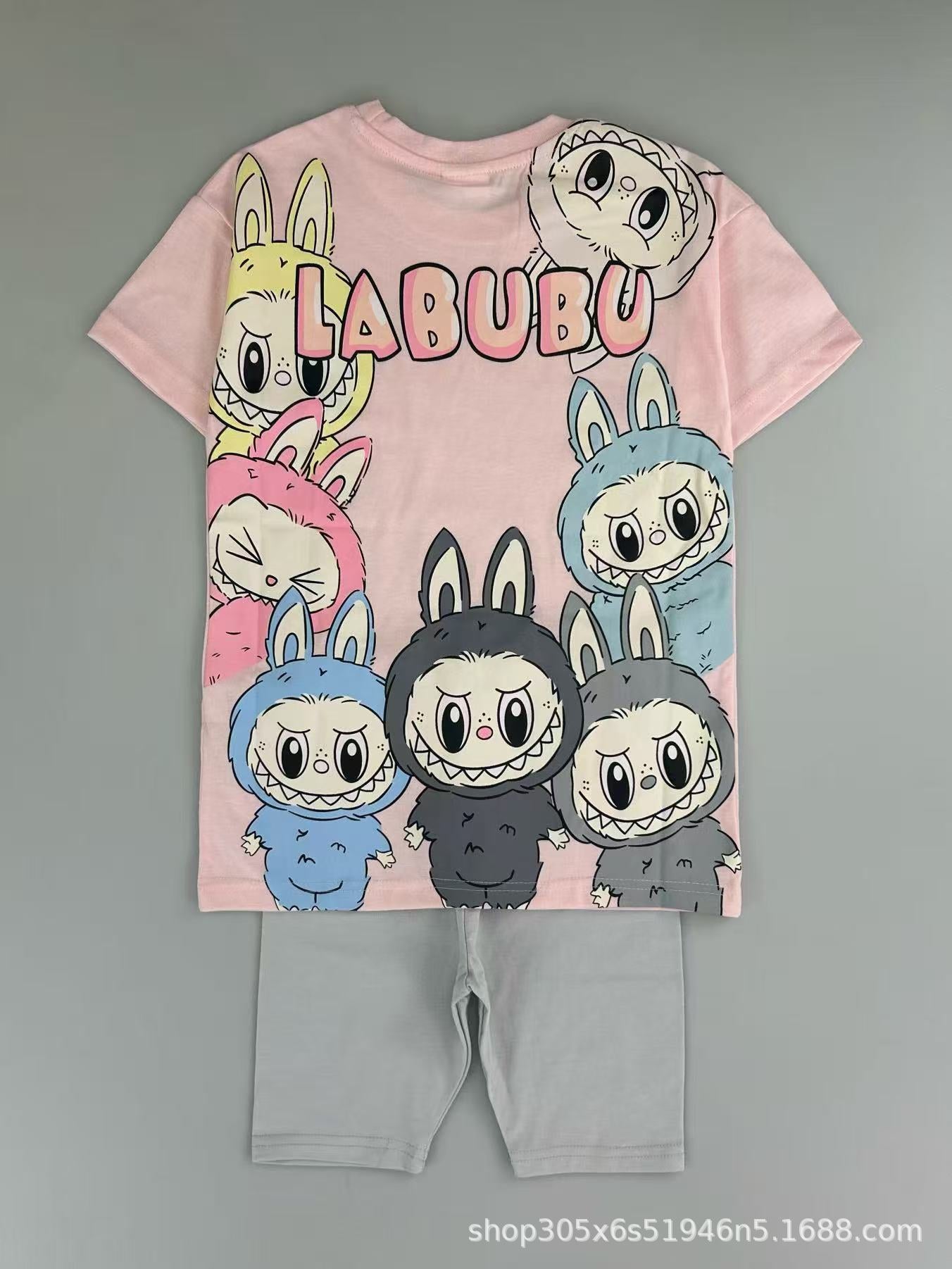 Trendy Euro-American style striped T-shirt and shorts set for boys—stylish, casual, and perfect for summer