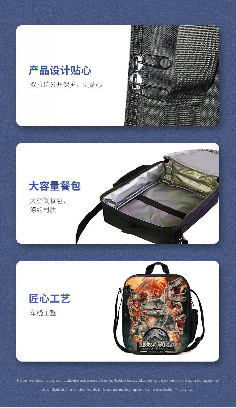 Cross-border Jurassic Bag for Middle School Students Large Capacity