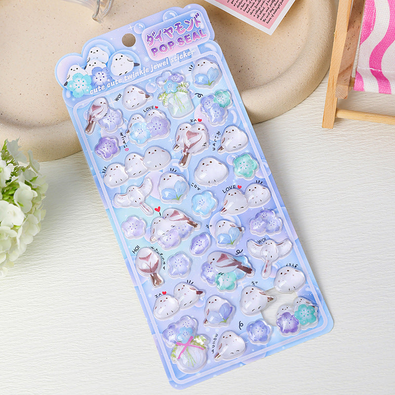 Japanese soft cute animal 3D solid relief stickers