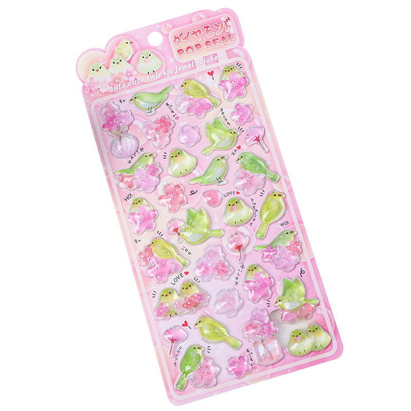 Japanese soft cute animal 3D solid relief stickers