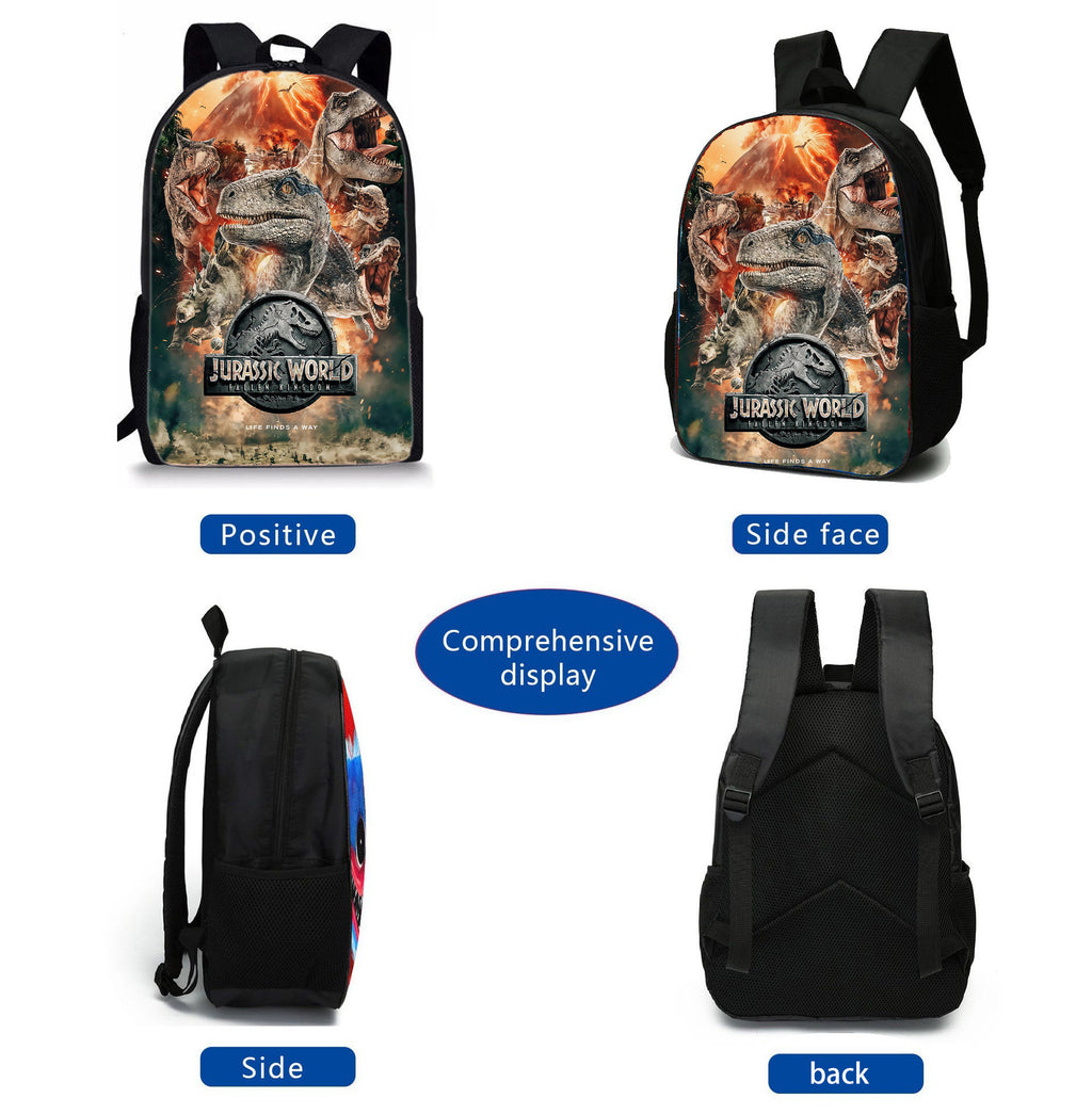 Cross-border Jurassic Bag for Middle School Students Large Capacity