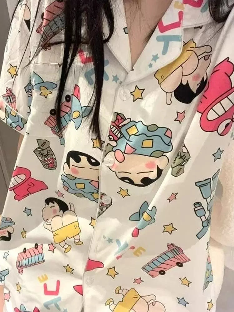 Crayon Shin-chan Girls Pajama Set 2026 Summer