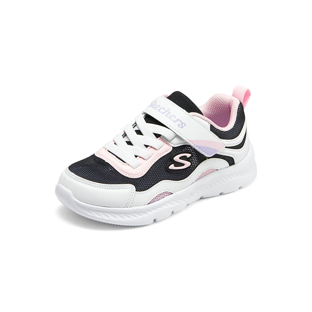 Skechers斯凯奇女童鞋夏季新款单网撞色休闲魔术贴小白鞋319047L