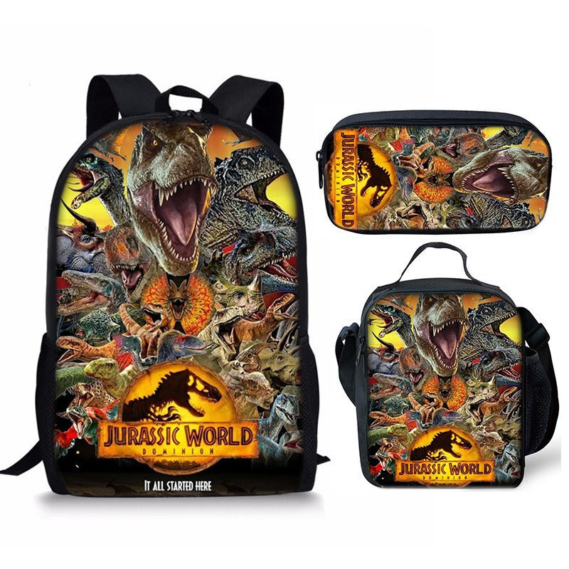 Cross-border Jurassic Bag for Middle School Students Large Capacity