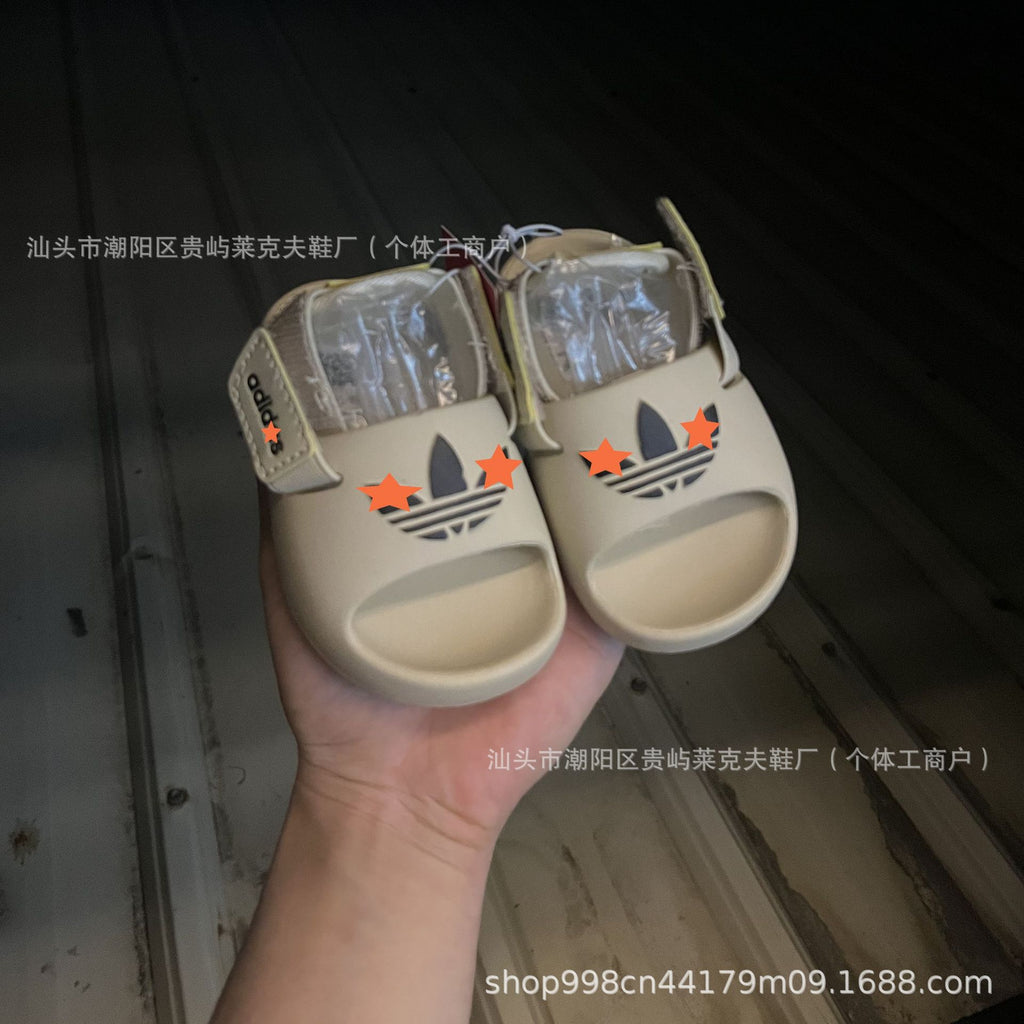 夏季包头魔术贴拖鞋儿童新款软轻便厚底可两穿防滑儿童多巴胺凉鞋