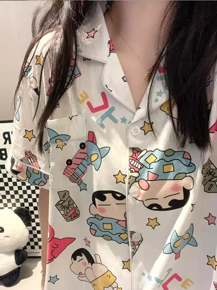 Crayon Shin-chan Girls Pajama Set 2026 Summer