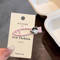 Cute and cute cat fishbone hair clip cake