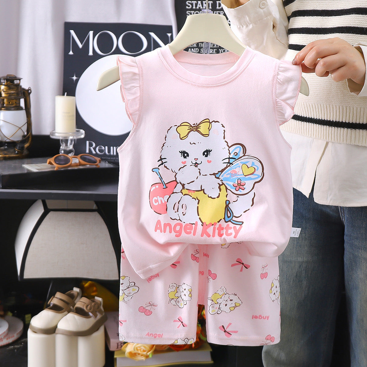 Children's Vest Suit Pure Cotton Girls Summer