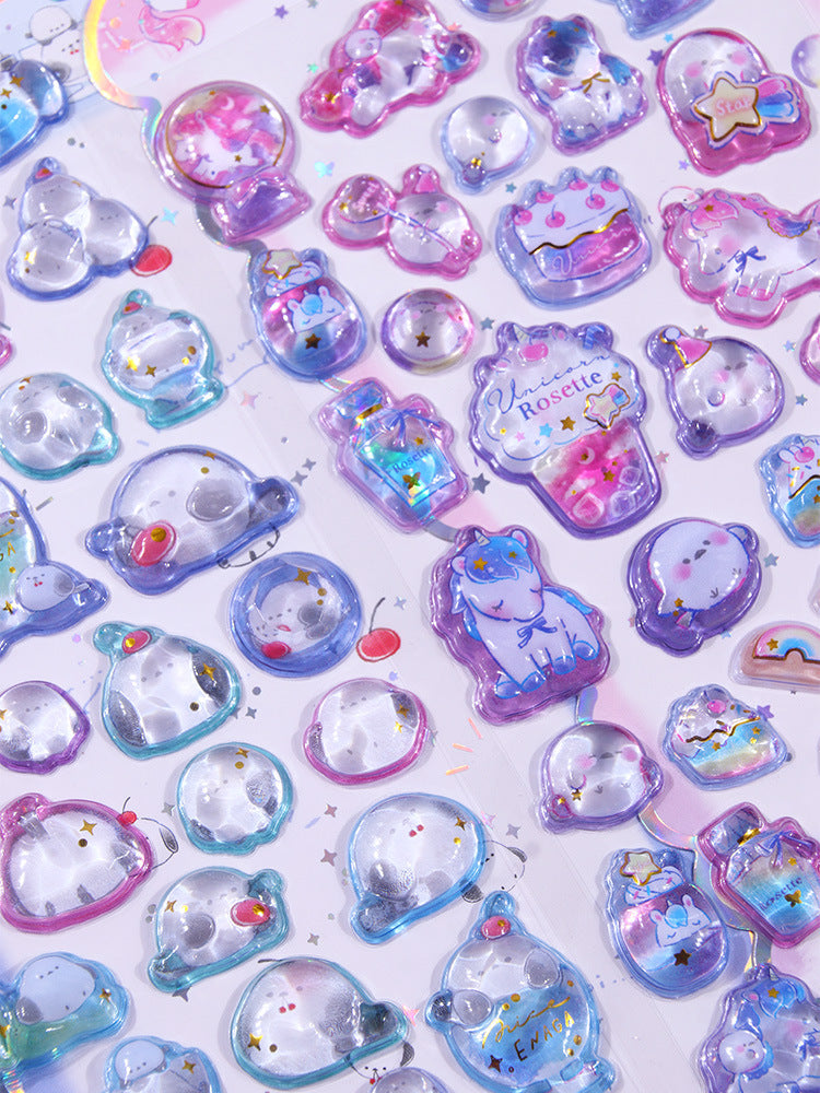 Japanese style 3D embossed stickers