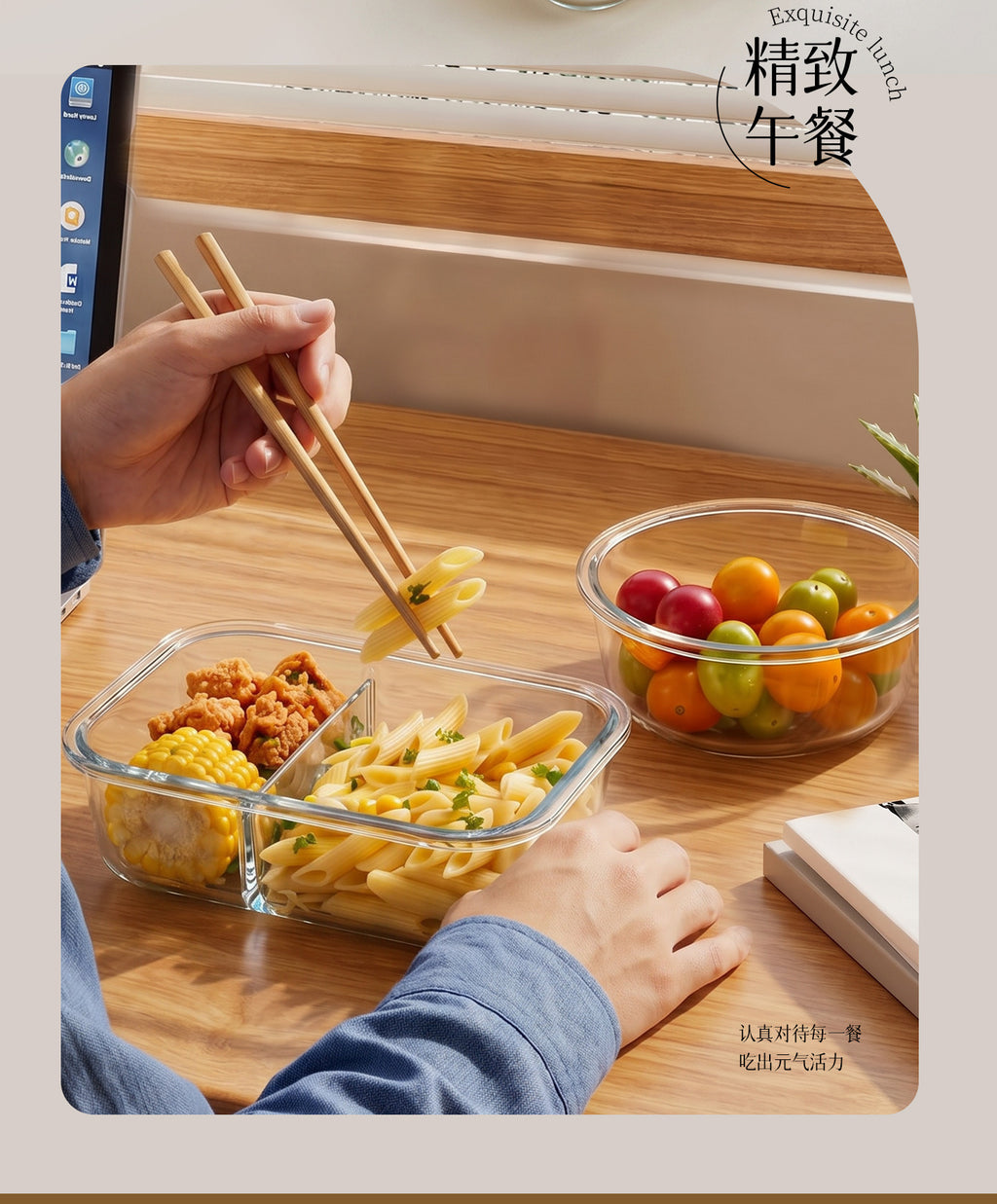 保鲜盒高硼硅微波炉加热玻璃饭盒冰箱收纳保鲜碗带盖长方形便当盒