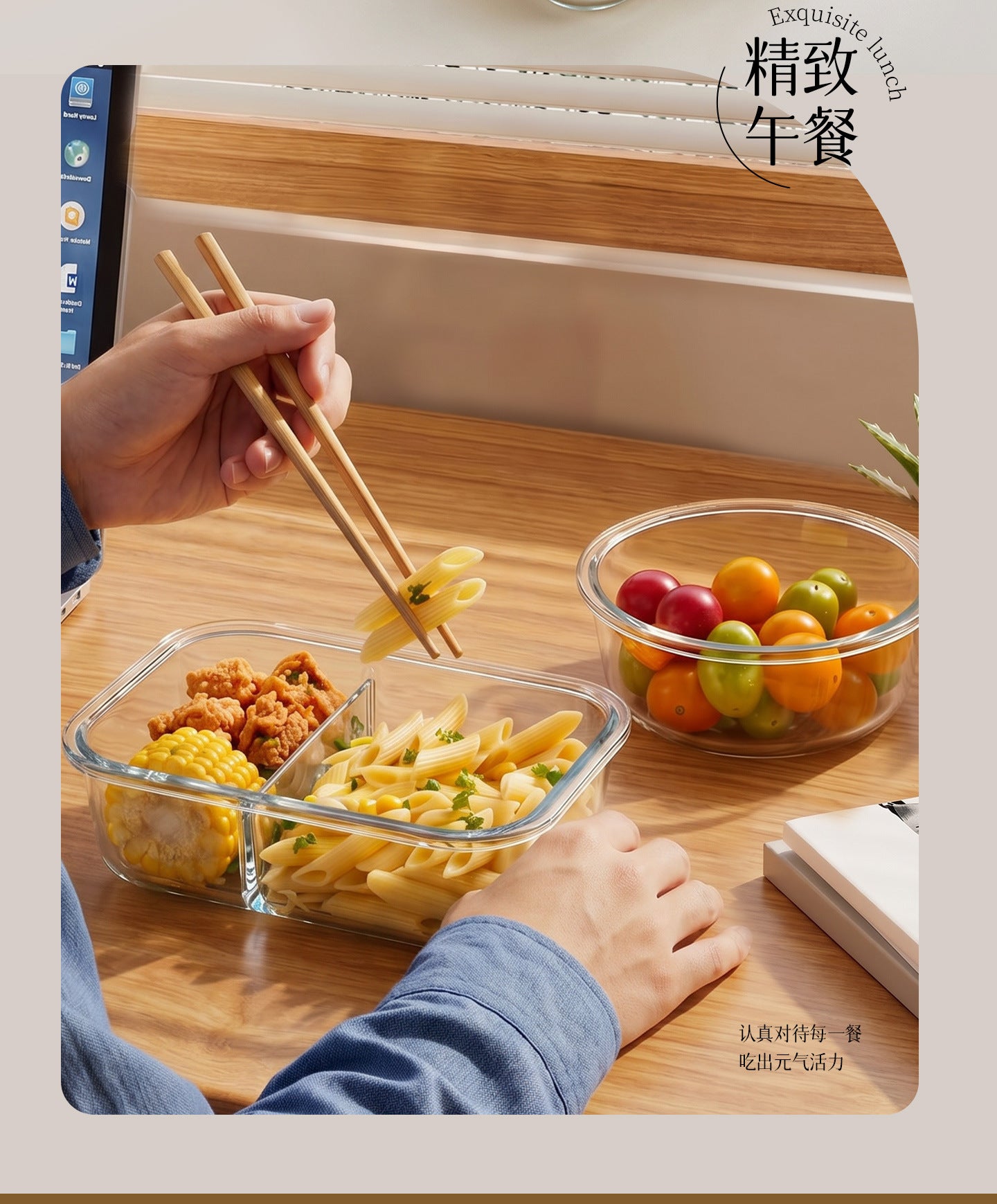 保鲜盒高硼硅微波炉加热玻璃饭盒冰箱收纳保鲜碗带盖长方形便当盒