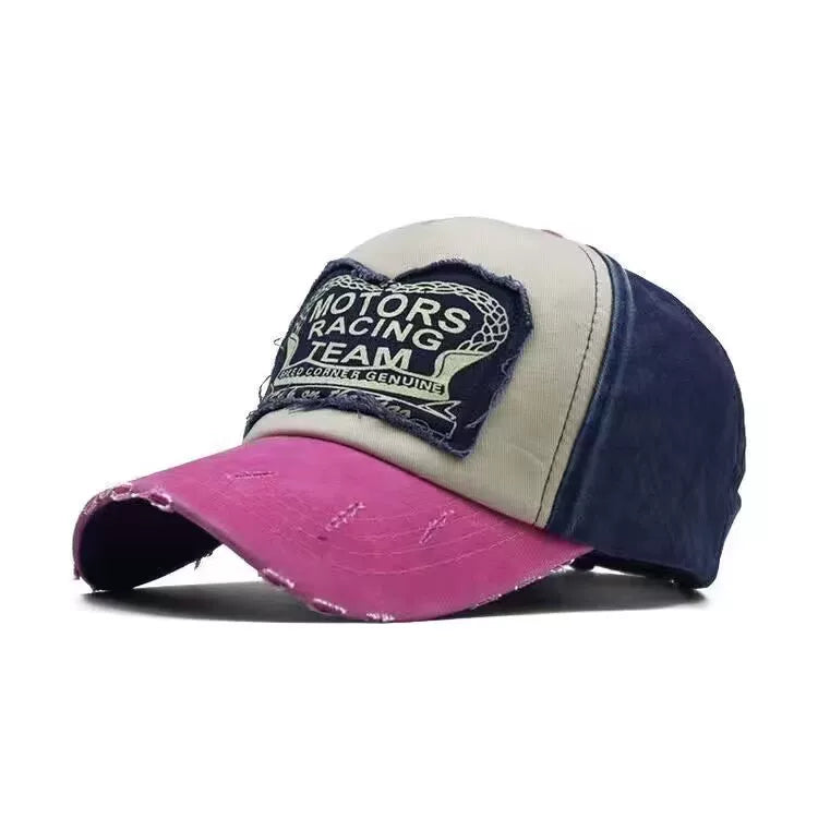 K-style edged distressed letter baseball cap boy