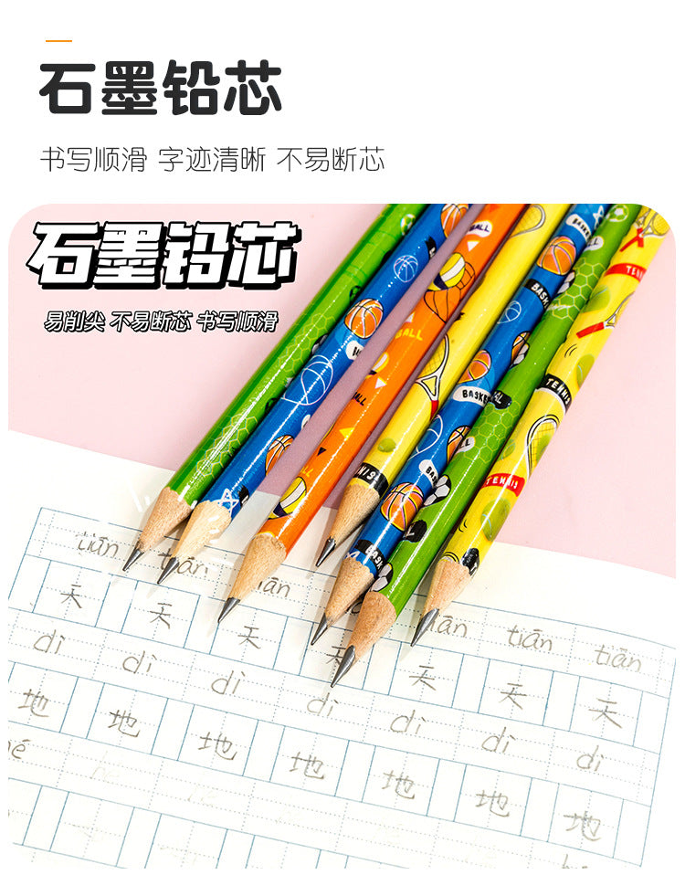 2026年美加墨世界杯足球造型原木铅笔HB卡通铅笔小学生奖励小礼品