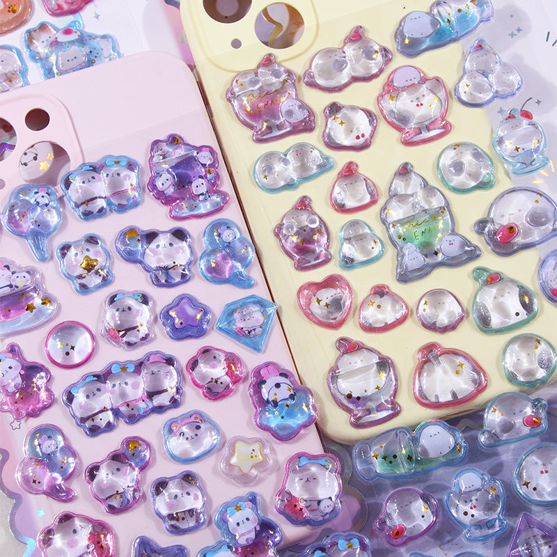 Japanese style 3D embossed stickers