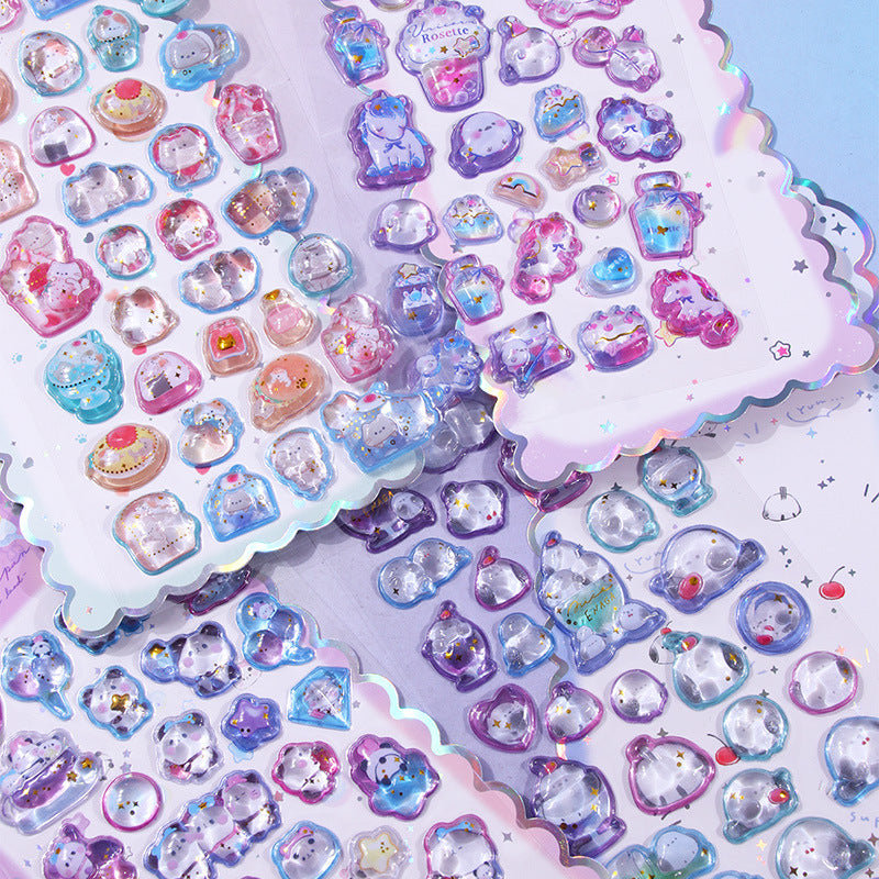 Japanese style 3D embossed stickers