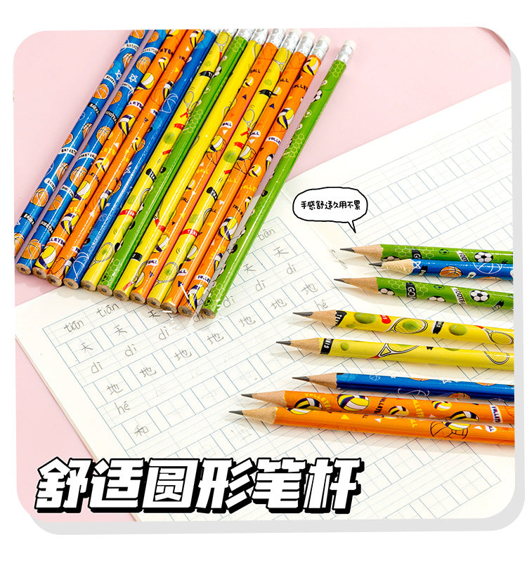 2026年美加墨世界杯足球造型原木铅笔HB卡通铅笔小学生奖励小礼品
