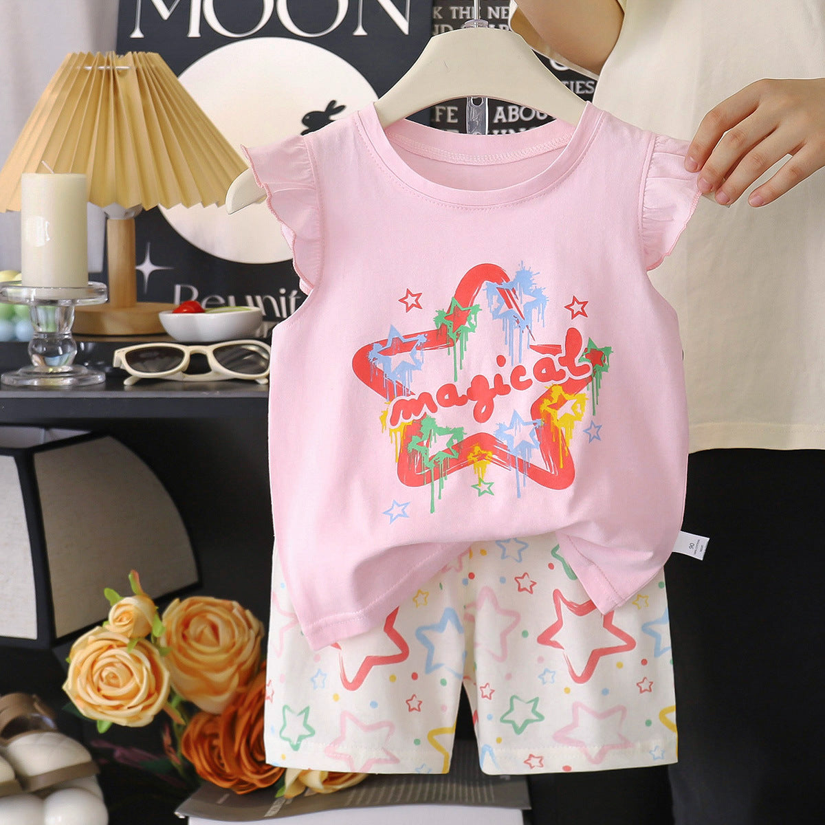 Children's Vest Suit Pure Cotton Girls Summer