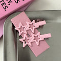 Candy color hair clips, alloy star hair clips