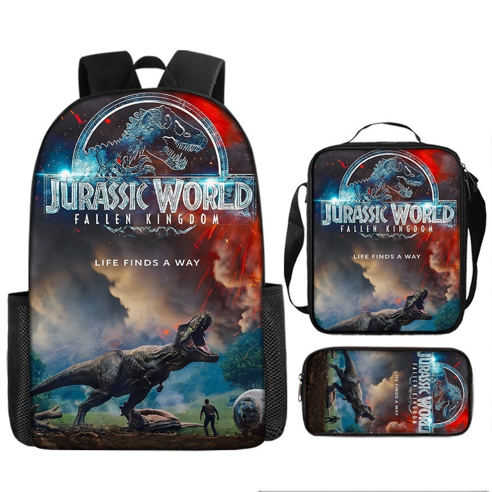 Cross-border Jurassic Bag for Middle School Students Large Capacity