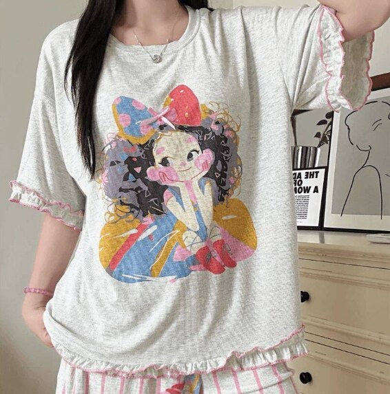 New Women's Short Sleeve Pajama