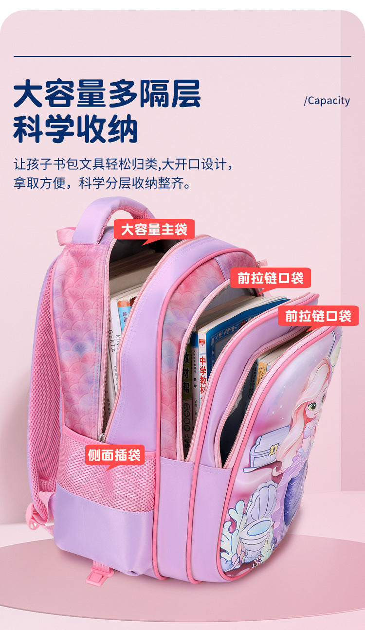 卡通16Inch三件套拉杆书包3D硬壳PU皮儿童小学生动漫双肩包带轮子