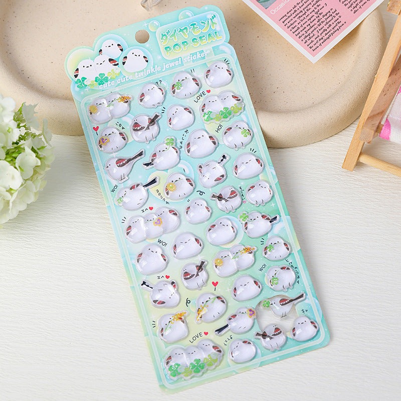 Japanese soft cute animal 3D solid relief stickers