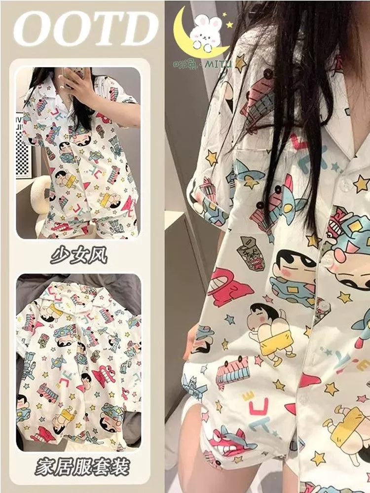 Crayon Shin-chan Girls Pajama Set 2026 Summer