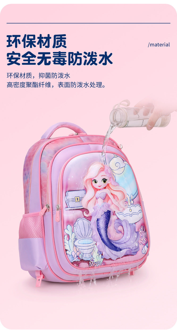 卡通16Inch三件套拉杆书包3D硬壳PU皮儿童小学生动漫双肩包带轮子