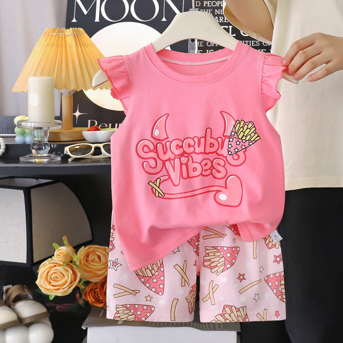 Children's Vest Suit Pure Cotton Girls Summer