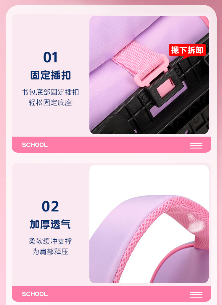卡通16Inch三件套拉杆书包3D硬壳PU皮儿童小学生动漫双肩包带轮子