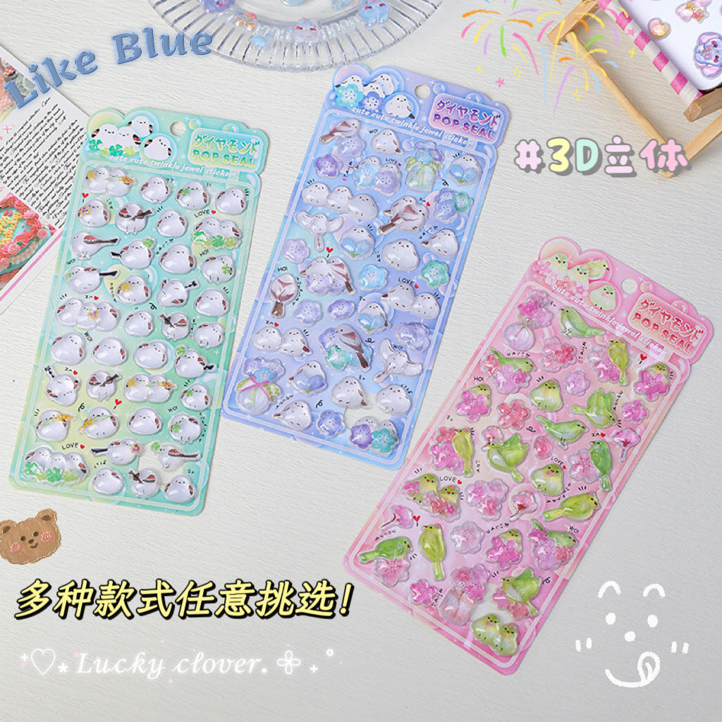 Japanese soft cute animal 3D solid relief stickers