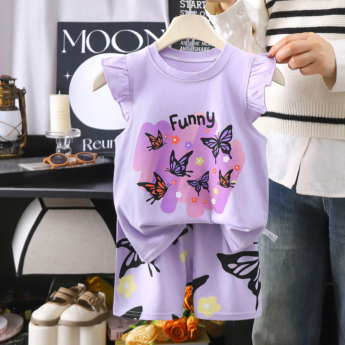 Children's Vest Suit Pure Cotton Girls Summer