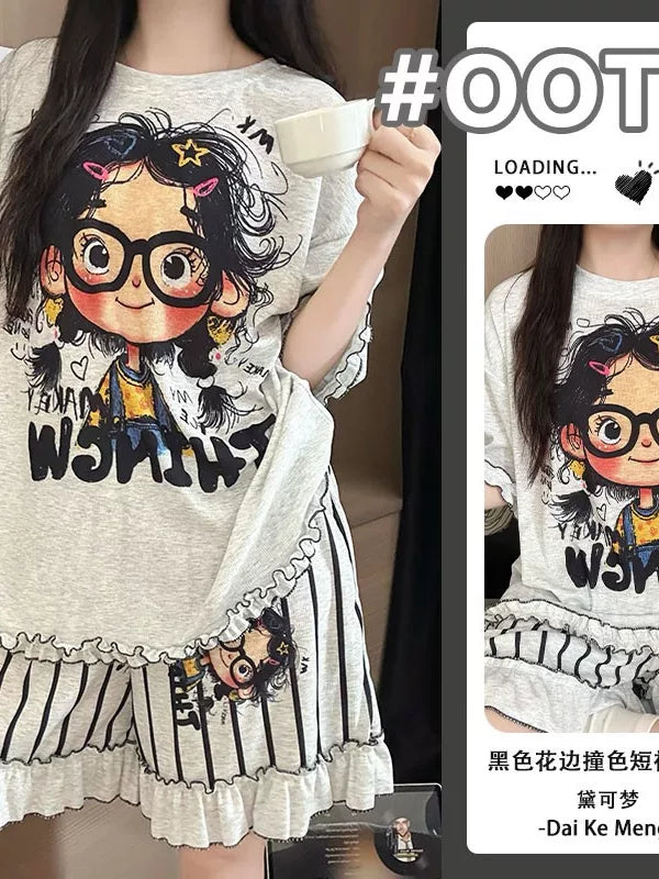 New Women's Short Sleeve Pajama