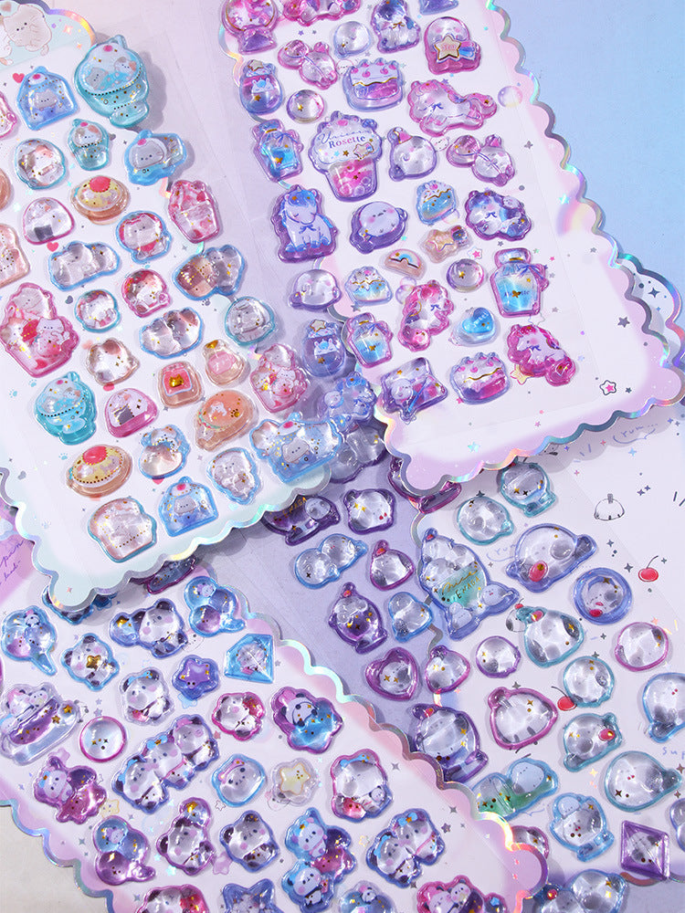 Japanese style 3D embossed stickers