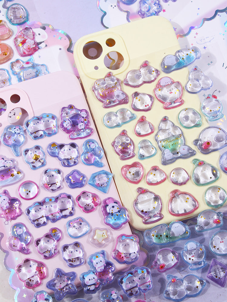Japanese style 3D embossed stickers