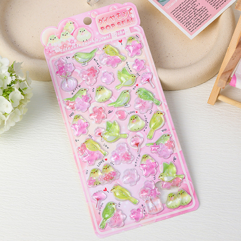 Japanese soft cute animal 3D solid relief stickers