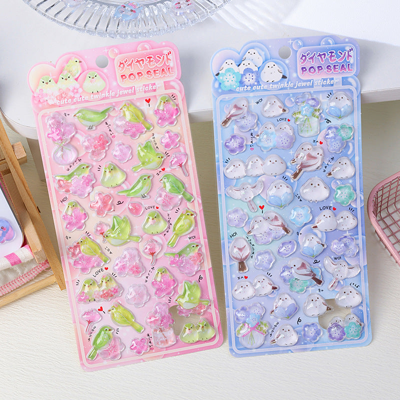 Japanese soft cute animal 3D solid relief stickers