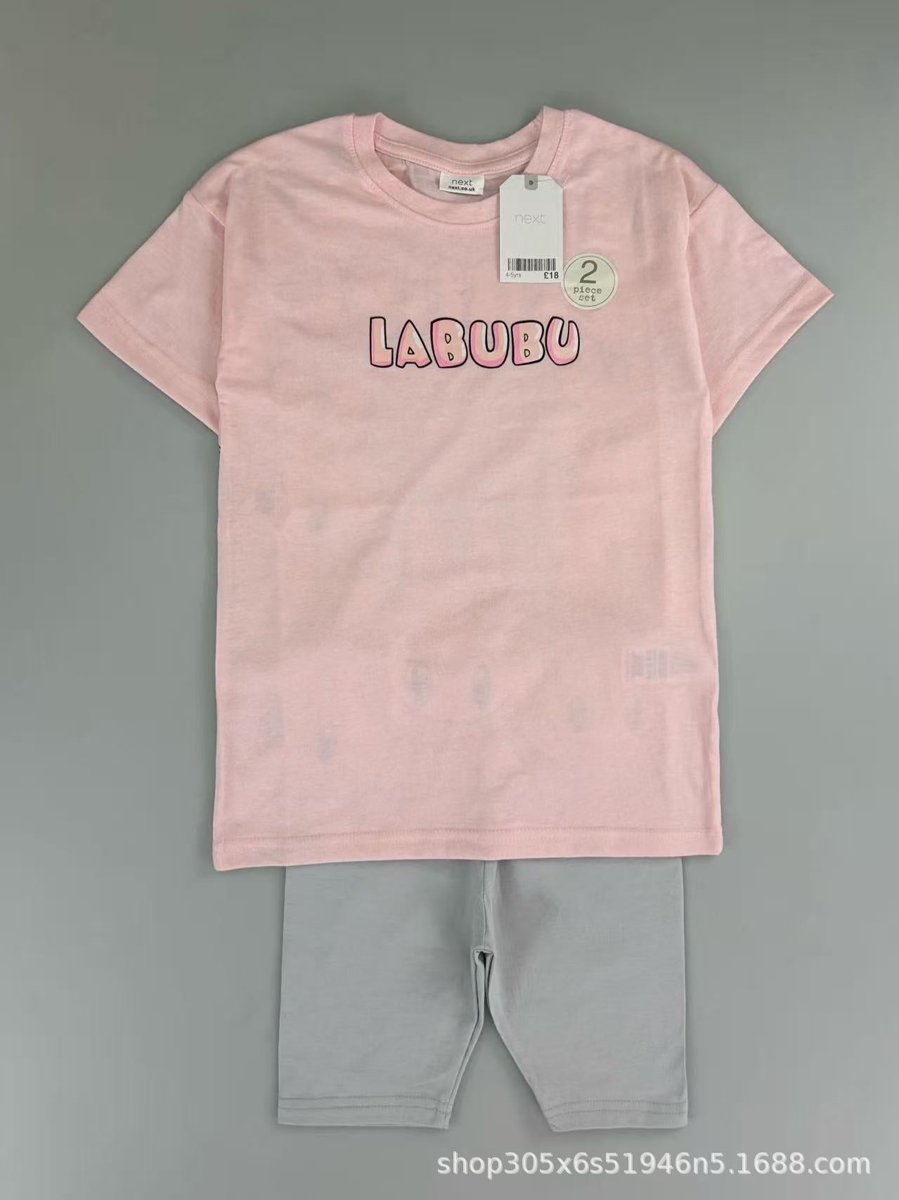 Trendy Euro-American style striped T-shirt and shorts set for boys—stylish, casual, and perfect for summer