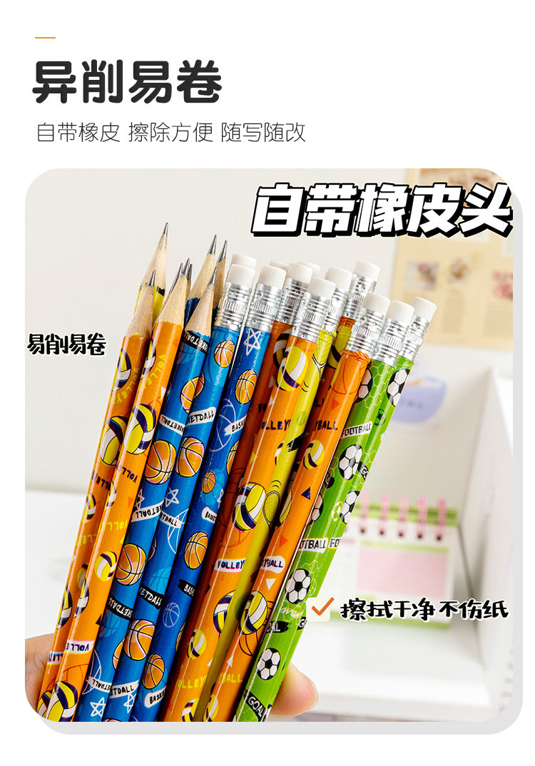 2026年美加墨世界杯足球造型原木铅笔HB卡通铅笔小学生奖励小礼品