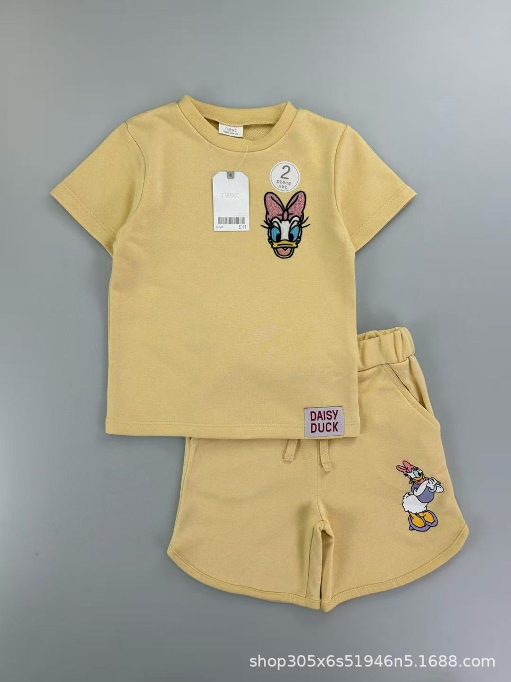 Trendy Euro-American style striped T-shirt and shorts set for boys—stylish, casual, and perfect for summer