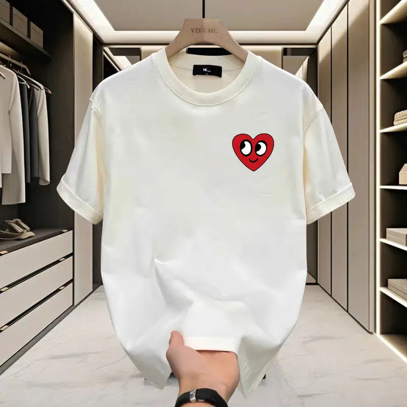 Short Sleeve Love Print T-Shirt for Men and Women