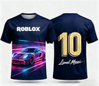 Roblox Children T-Shirt Custom Ronaldo Name Number 3D Print