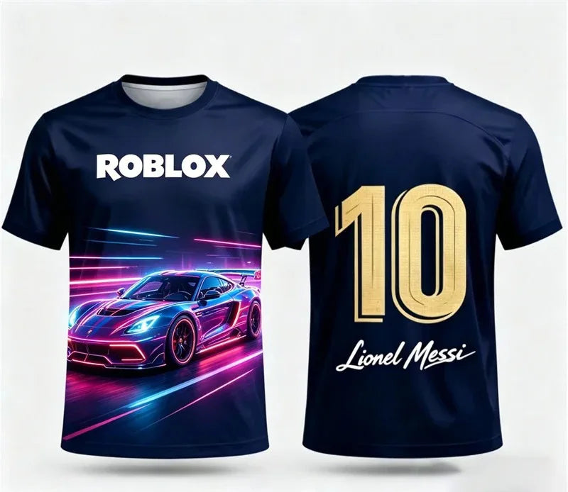 Roblox Children T-Shirt Custom Ronaldo Name Number 3D Print